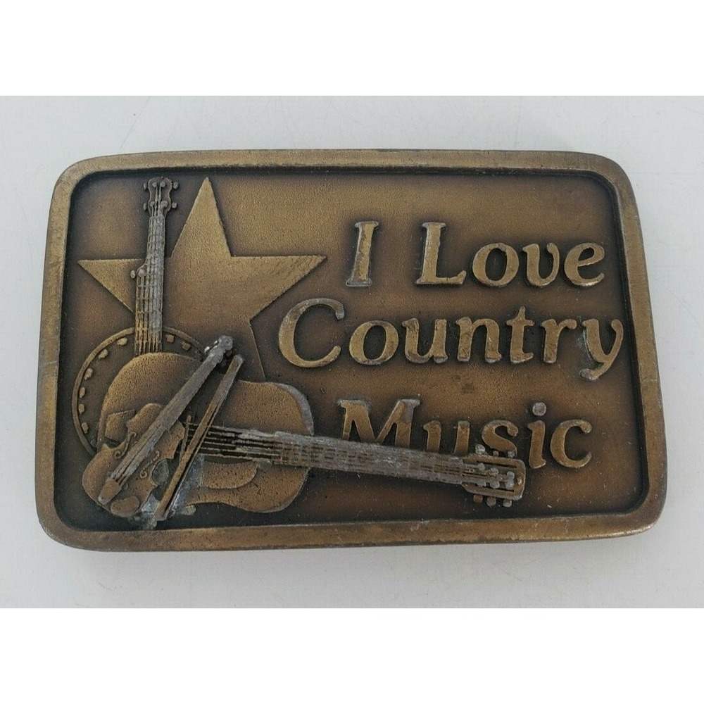 I Love Country Music Belt Buckle